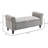 50" Storage Bench In Gray. Upholstered With Velvet. Rolled Arms, Wood Legs. Hidden For Belts. Comfortable Seating. Bedroom & Living Room. Assembly. 264 Lbs Bench, Gray Velvet Button Tufting And Arms.