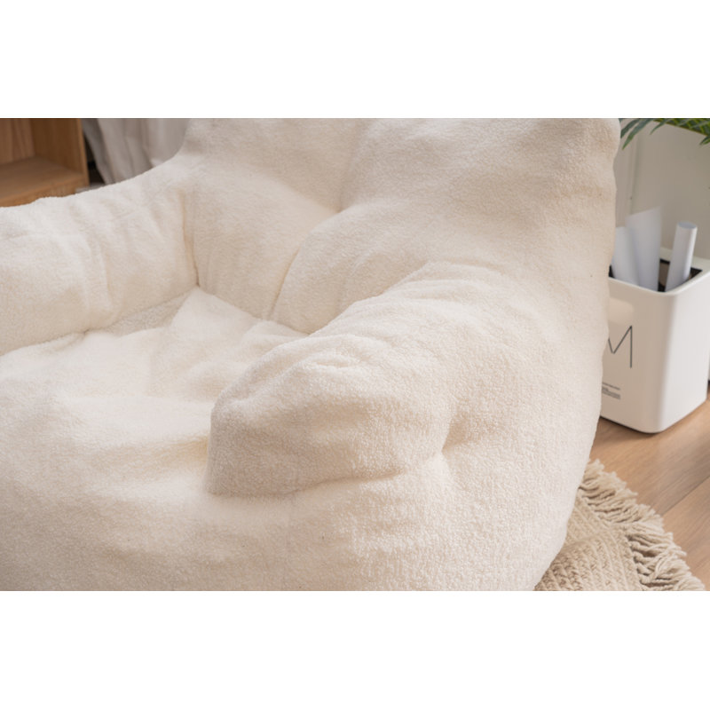 Bean Bag Chair & Lounger, Ivory White