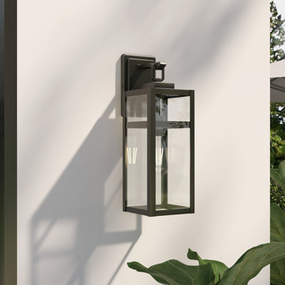 Schlesinger Matte Black Outdoor Wall Lantern