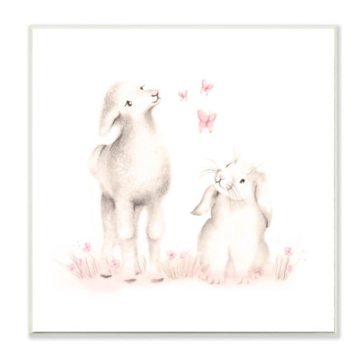 Mignon Dupree, dessin de mouton et de lapin, peinture murale pour enfants