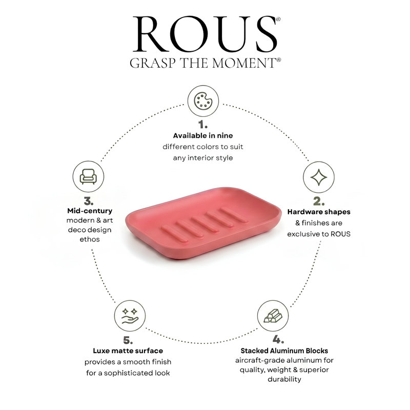 Alabaster Soap Dish, Blush (Pink)