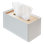 Yamazaki Home Rin Rectangular Reusable Tissue Box Cover Holder Case With Natural Wooden Lid, Steel