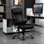Fauteuil de bureau de direction avec 6 points de vibration, fauteuil de bureau chauffant en similicuir avec accoudoirs rabattables, hauteur réglable, roue pivotante