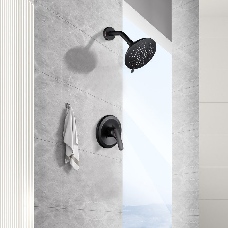 Single-Lever 5-Function Shower Mixer With 1.8 GPM Flow Rate And Included Valve, Oil Rubbed Bronze