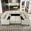Canapé-lit modulaire en chenille avec rangement Anjanette-1125681368