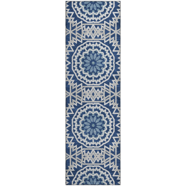 Premium Machine Washable Cerrito Navy Rug