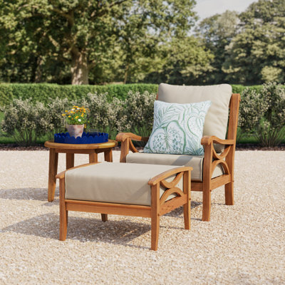 Brunswick 2 - Piece Teak Outdoor Seating Group With Cushions
