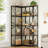 5-Shelf Corner Bookcase, L-Shaped Bookshelf