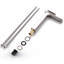 Robinet de lavabo de salle de bain à poignée simple et simple en nickel brossé Topcraft-88686154