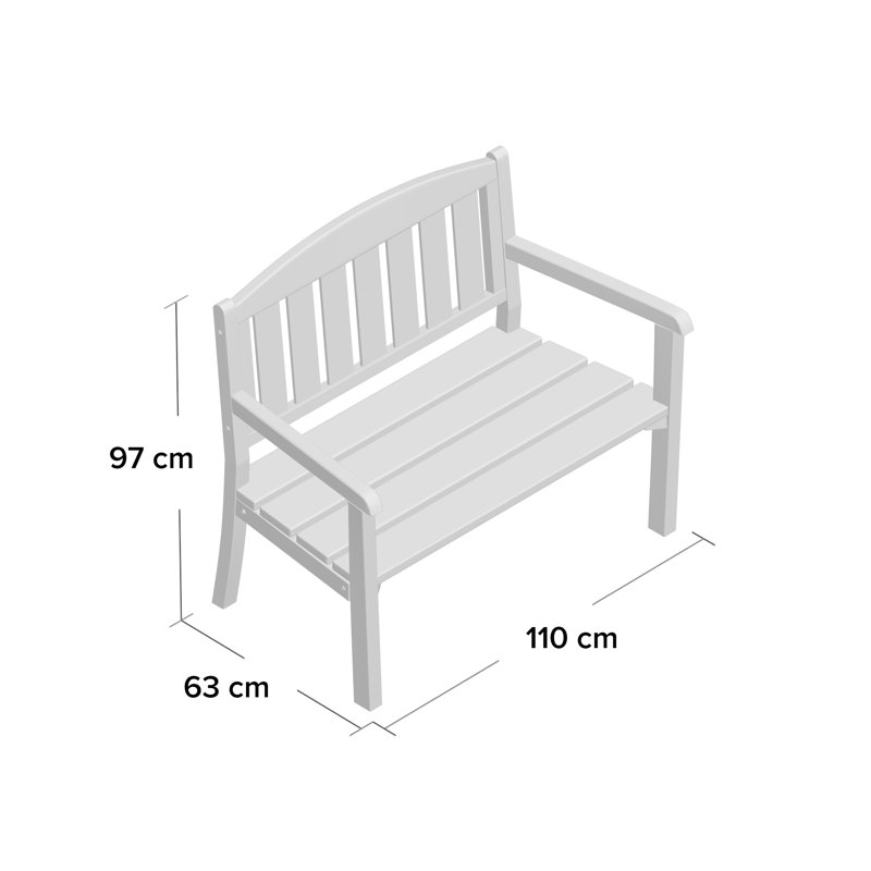 Wood Arbour, Green, 97cm H x 110cm W x 63cm D
