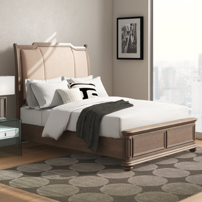 Lapel Upholstered Panel Bed