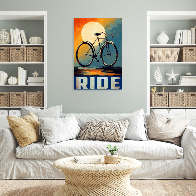 Bicycle Ride On Canvas Print, H 14 po x l 11 po x P 1,25 po