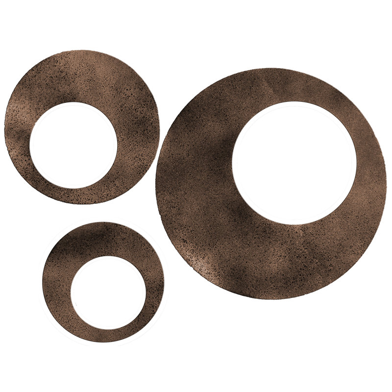 Contemporary Circles Decor Set, Copper Vein