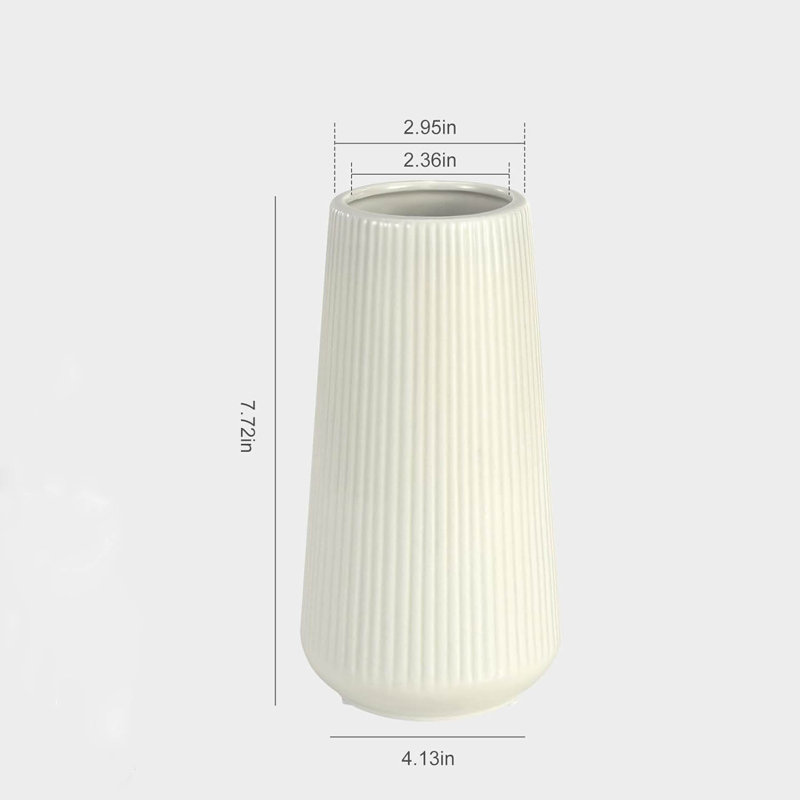 Ceramic Table Vase, Beige