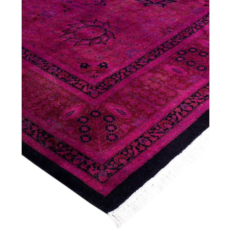 Overdyed One-of-a-Kind 6' 3" X 13' 2" Hand Knotted Area Rug