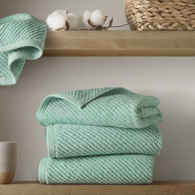 Ensemble de serviettes essuie-mains diagonales 100% coton 4 pièces