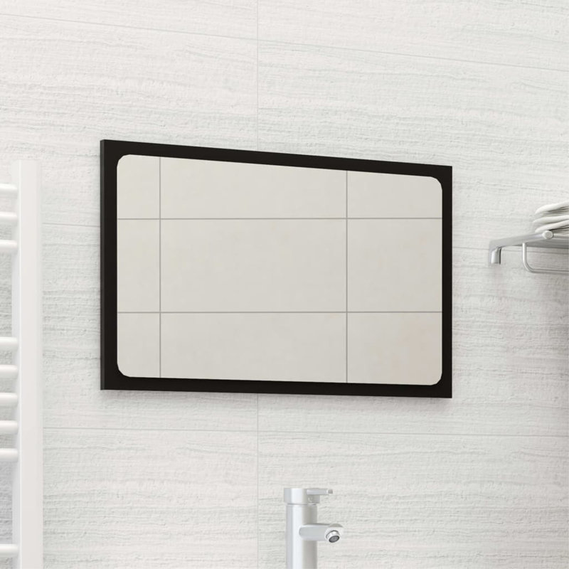 Miroir de salle de bain avec miroir de salle de bain, Noir, 14,5 po x 23,6 po