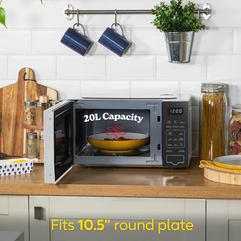 Russell Hobbs Rhmt2005b Compact Digital Microwave With Touch Control, 20l, Silver