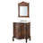 Benton Collection 30 Inch Traditional Freestanding Cherry Wood Ellenton Bathroom Vanity with Mirror, Single Sink, White Marble Top, Fully Assembled-1282970089