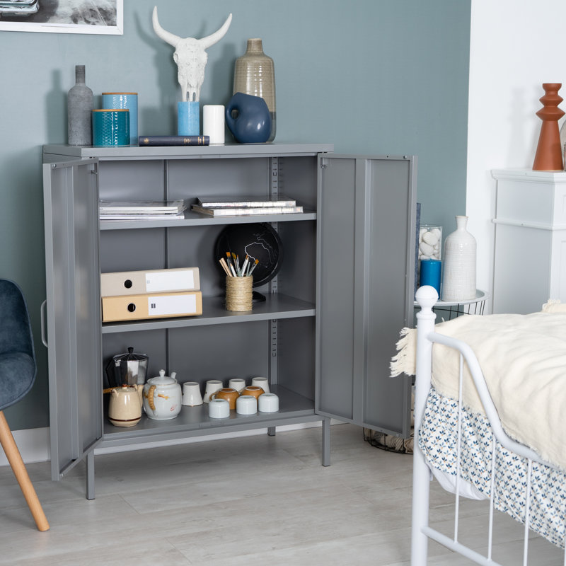 Emmry Steel Rectangle Cabinet Accent Chest