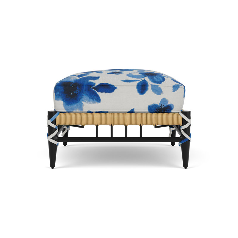 Low Country Outdoor Ottoman, Visions Cobalt