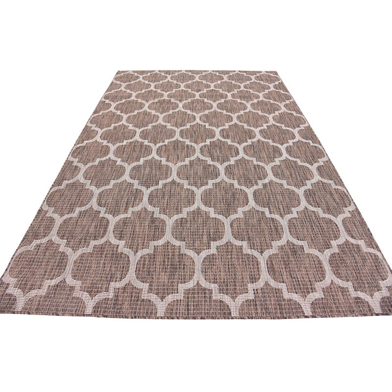 Contemporary Veranda Area Rug Mushroom Colour, Rectangle 4' x 6'