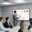 JYXCN Smart Board interactif 65 po, écran tactile numérique 4K, calendrier électronique tout-en-un, écran tactile double, double système d'exploitation pour école et entreprise (avec fixation murale incluse)