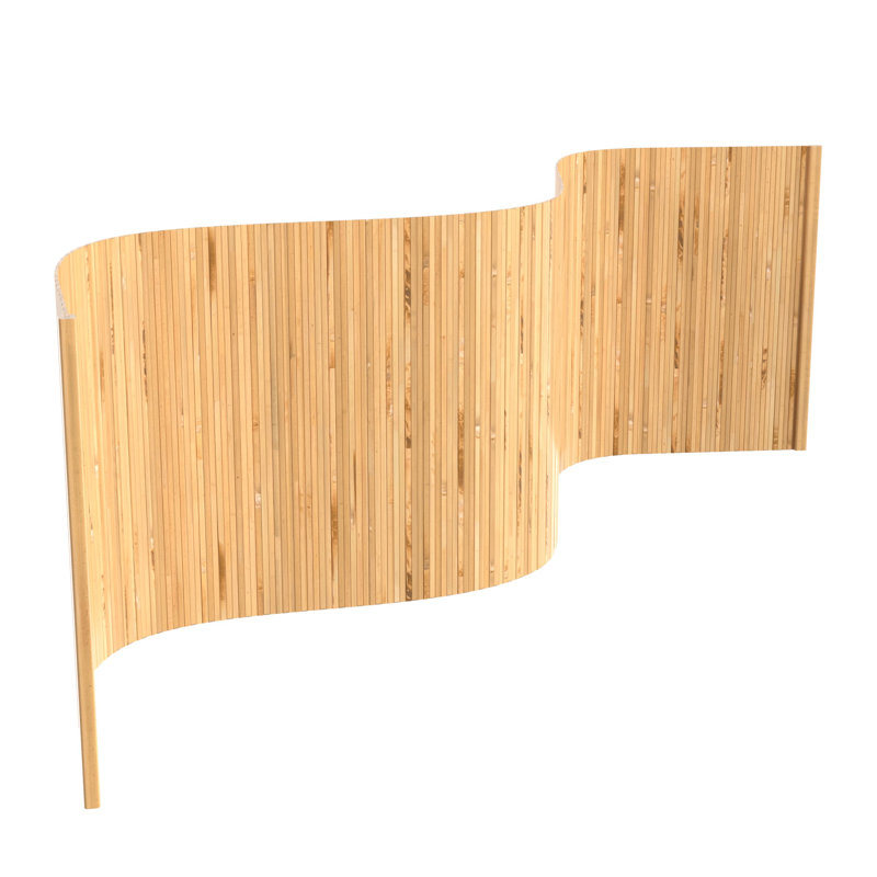 2 pi Paravent haut en bambou réversible - Bambou brûlé, H 48 po x l 96 po x P 1 po