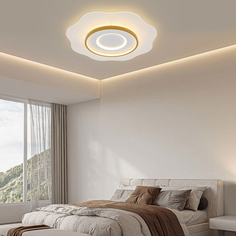 Dimmable LED Flush Mount Ceiling Light With Remote Control