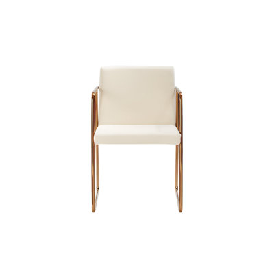 Arvo 37.5cm H Fabric Upholstered Metal Armchair