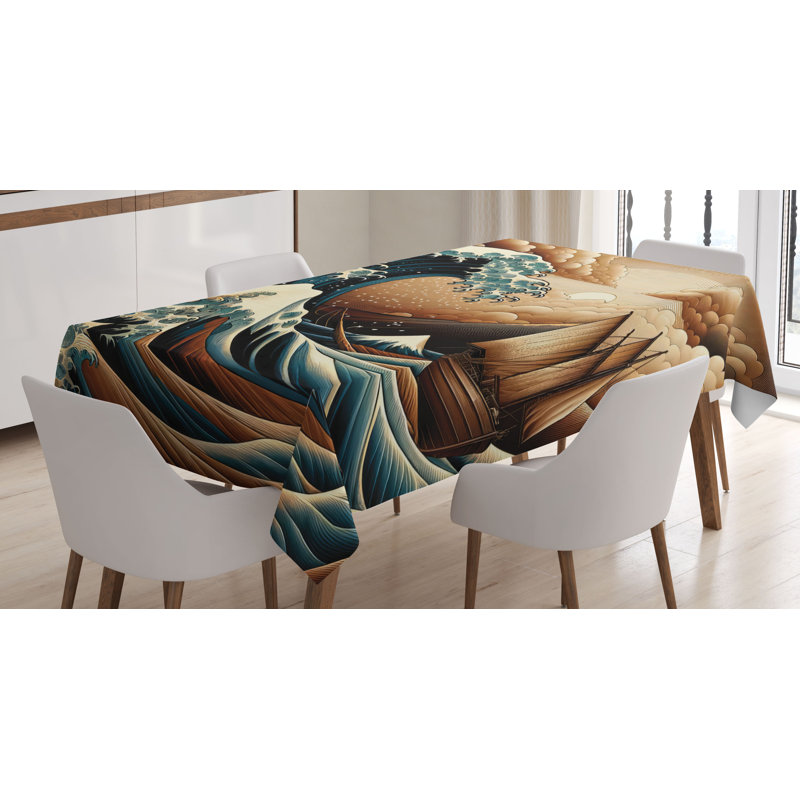 Leelynn Rectangle No Pattern Microfiber Tablecloth, 84" x 60"