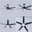 52" Traditional Ceiling Fan With Led Light, Remote Control, 3-Speed & 3-Colour Led, 5000 Cfm Airflow