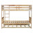 Twin Over Twin Rubber Wood Bunk Bed With Trundle, Convertible Into Twin Size Beds, Twin Size Bunk Bed With Ladder And Safety Guardrails=-124966172