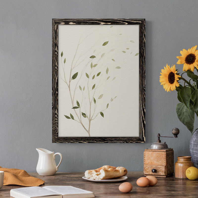 Toile encadrée de qualité supérieure Wind's Whisper I - prête à être accrochée, H 38 po x l 28 po x P 1 po, Noir