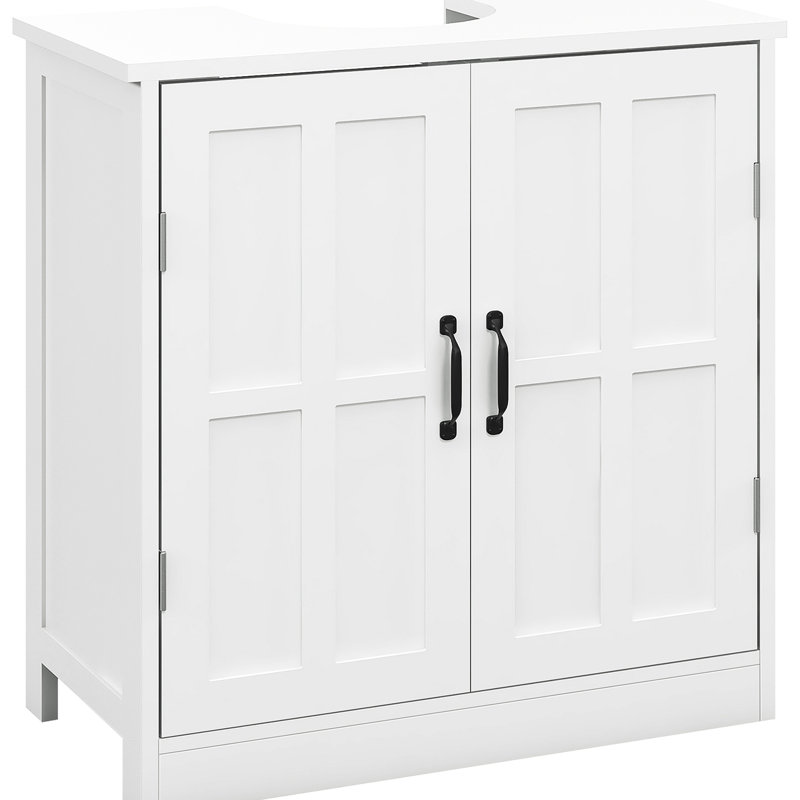 Meuble-lavabo blanc avec tablette intérieure réglable Space