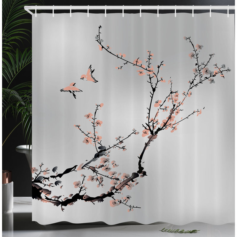 Ensemble de rideau de douche et crochets de la nature, H 75 po x l 69 po, Coquille d'œuf foncé