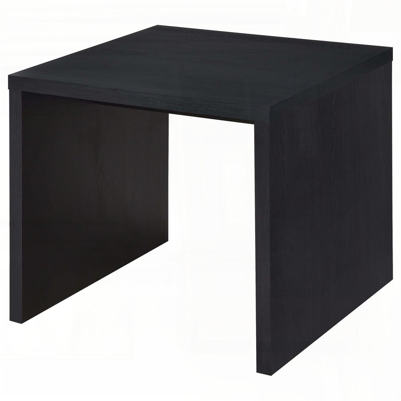 Square End Table – Black Minimalist Design