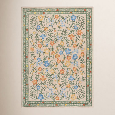 Martha Stewart Hand-Tufted Floral Wool Rug