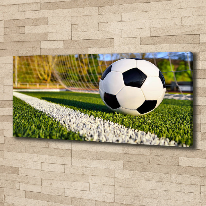Ball In The Goal - Wrapped Canvas Print