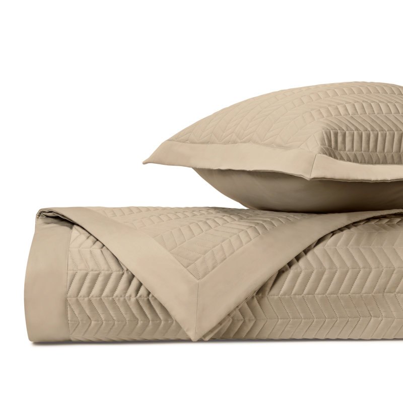 Chester Quilted Sateen Coverlet Set, Candlelight, Twin Coverlet + 1 Standard Sham 