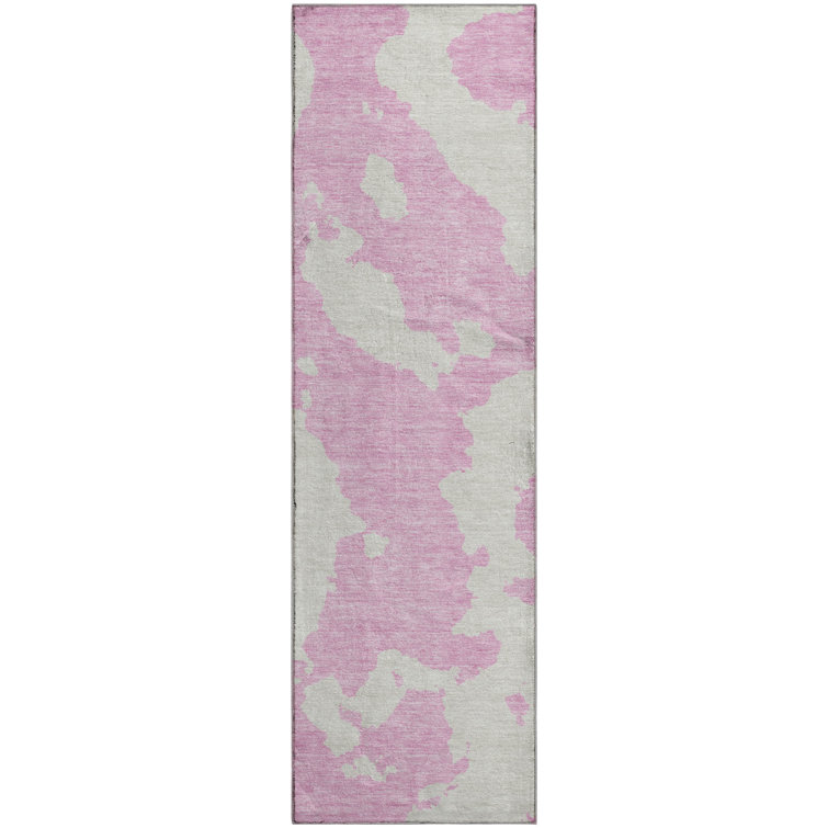 Premium Machine Washable Prisco Pink Rug