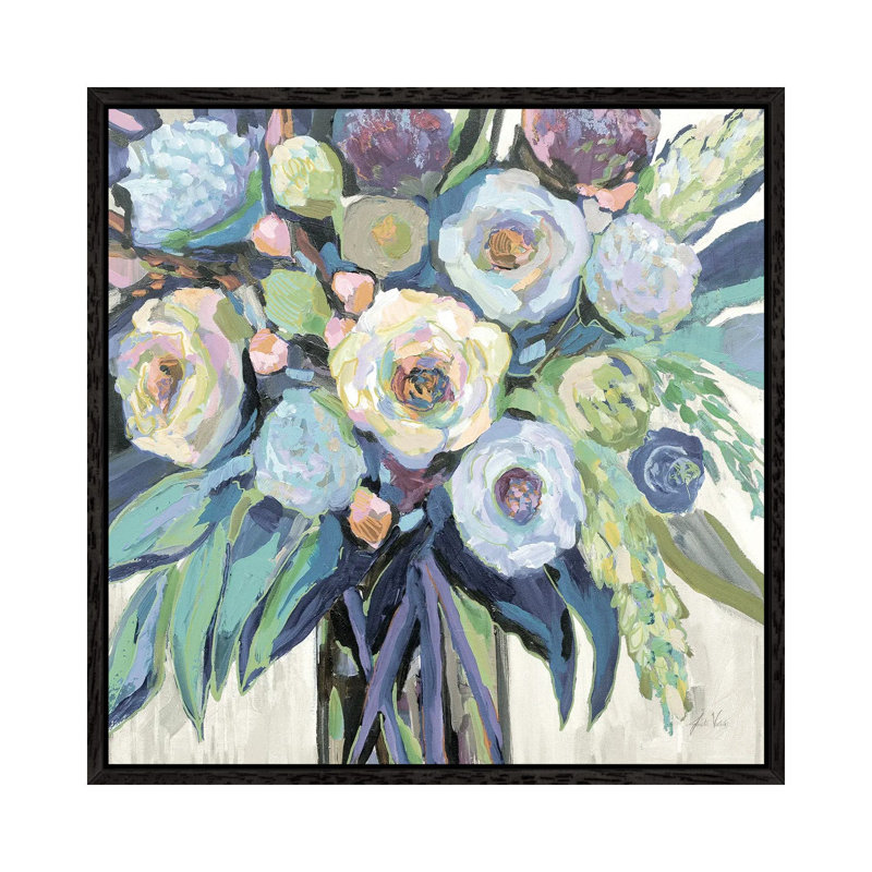 Nighttime Neutral by Jeanette Vertentes - Painting on Canvas, Black Framed, 66.04 cm H x 66.04 cm W