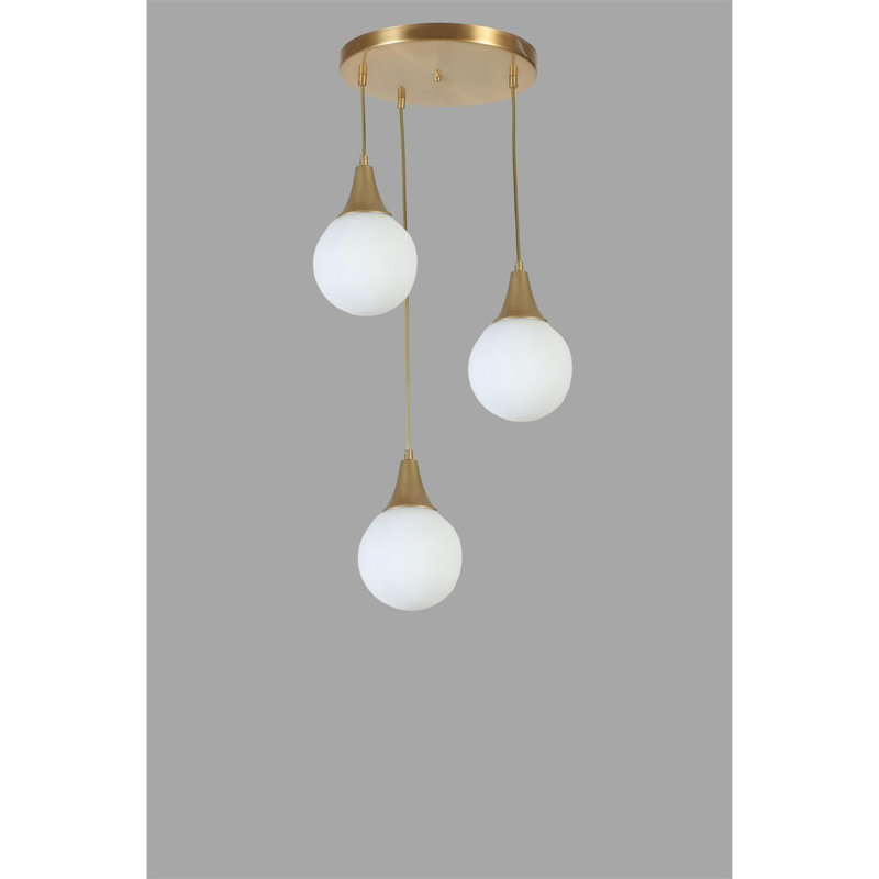 Chandle Chandelier, Gold/White