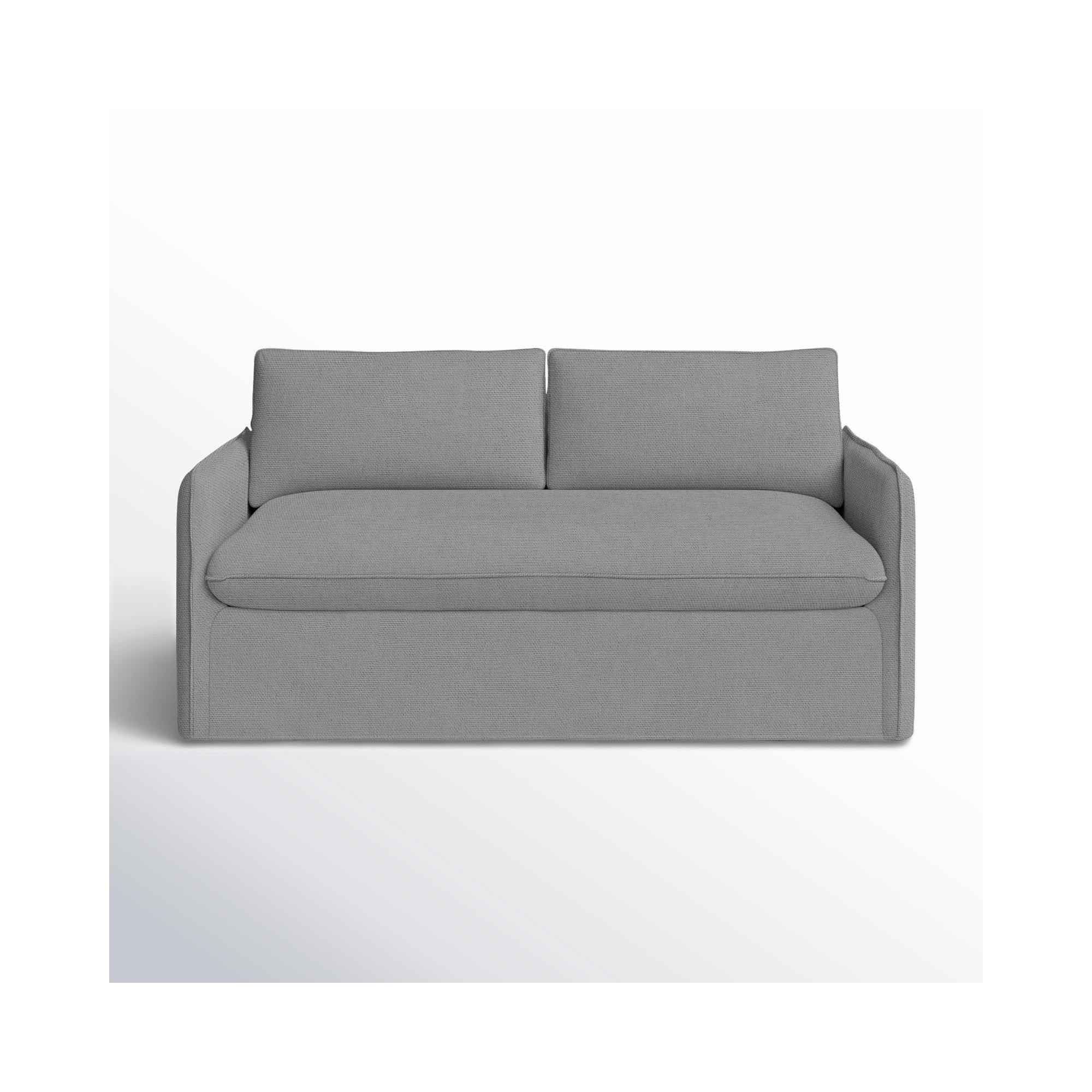 Bellatrix 72'' Upholstered Loveseat, Bayou Light Gray Canvas