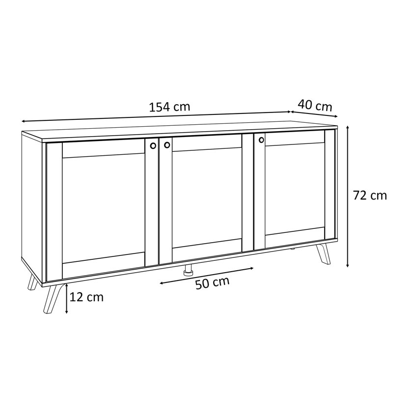 Three-Door Sideboard VIENNA 3D 