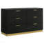 Commode 6 tiroirs noire-1810350818