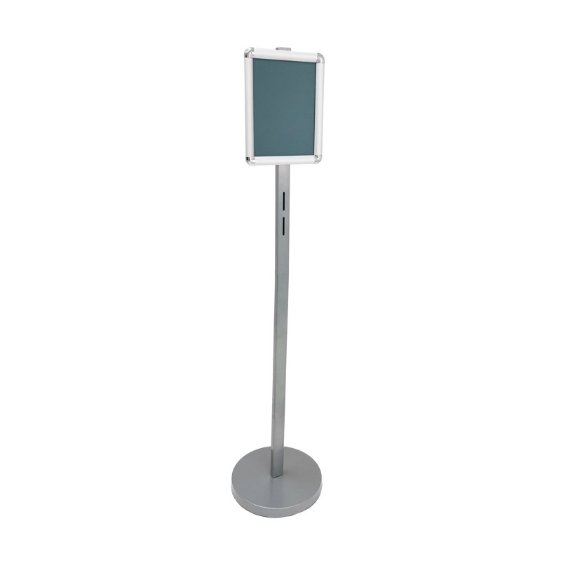 Fixturedisplays® Floor Standing Signage Frame 8.5X11" Graphics With Mounting Holes For Sanitizer Holder Or Literature Holder 10049