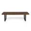 Banc de salle à manger de jardin JOA, bois d'acacia avec pieds en fer, moderne et contemporain