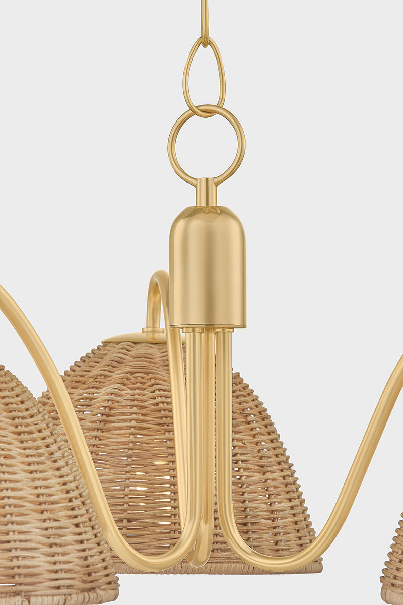 Katniss Chandelier, 11.75" H x 28" W x 28" D, 3