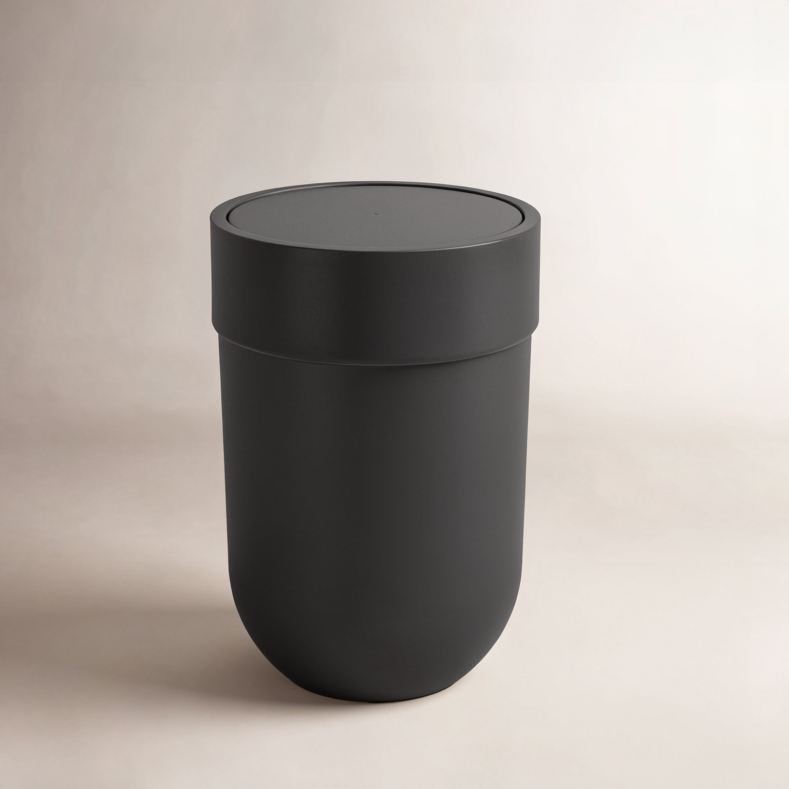 Touch 2gal Swing Top Trash Can, Black